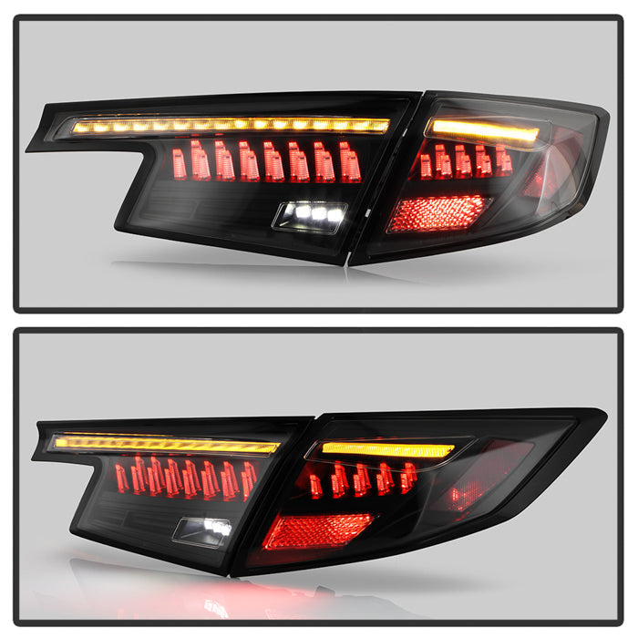SPYDER Apex 22-24 Honda Civic 5-Door LED Tail Lights - Black (ALT-YD-HC225DAP-SEQGR-BK) 5089113