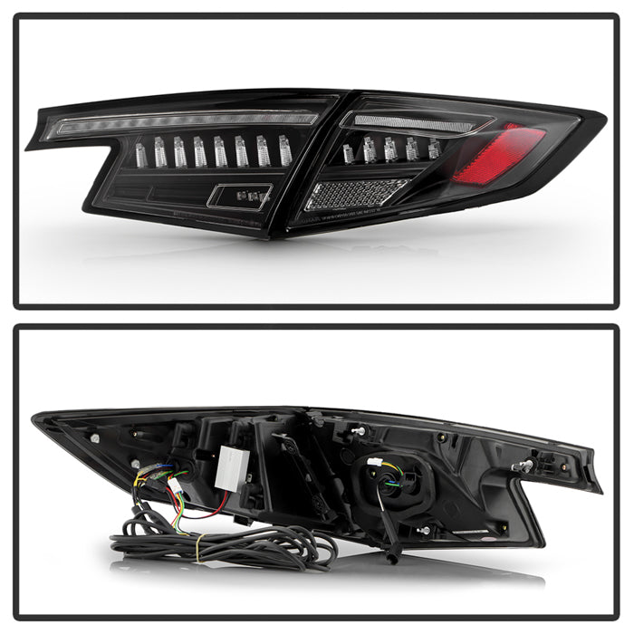 SPYDER Apex 22-24 Honda Civic 5-Door LED Tail Lights - Black (ALT-YD-HC225DAP-SEQGR-BK) 5089113