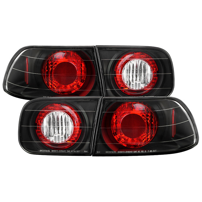Spyder Honda Civic 92-95 2/4DR Euro Style Tail Lights Black ALT-YD-HC92-24D-BK 5004581