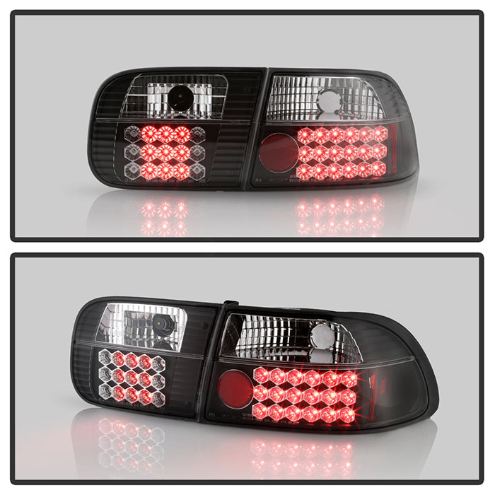 Spyder Honda Civic 92-95 2/4DR LED Tail Lights Black ALT-YD-HC92-24D-LED-BK 5004628