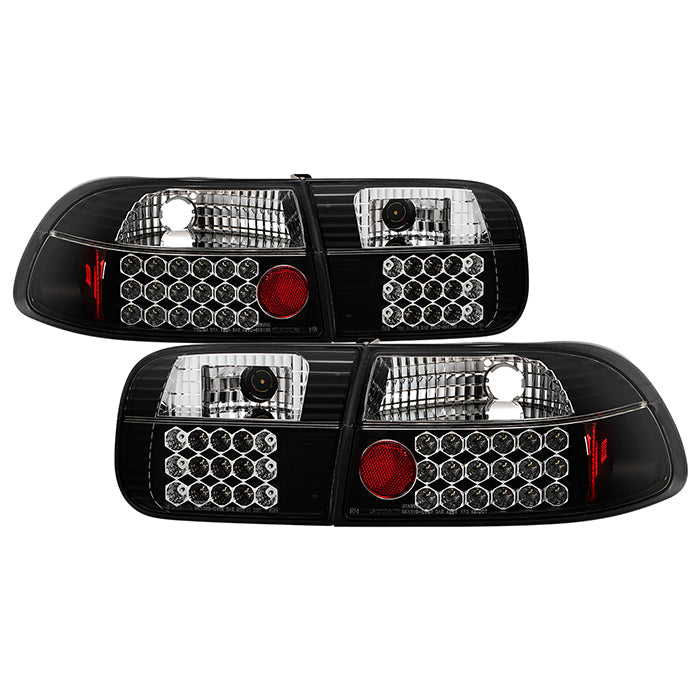 Spyder Honda Civic 92-95 2/4DR LED Tail Lights Black ALT-YD-HC92-24D-LED-BK 5004628