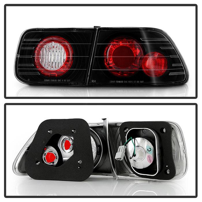 Spyder Honda Civic 96-00 2Dr Euro Style Tail Lights Black ALT-YD-HC96-2D-BK 5004796
