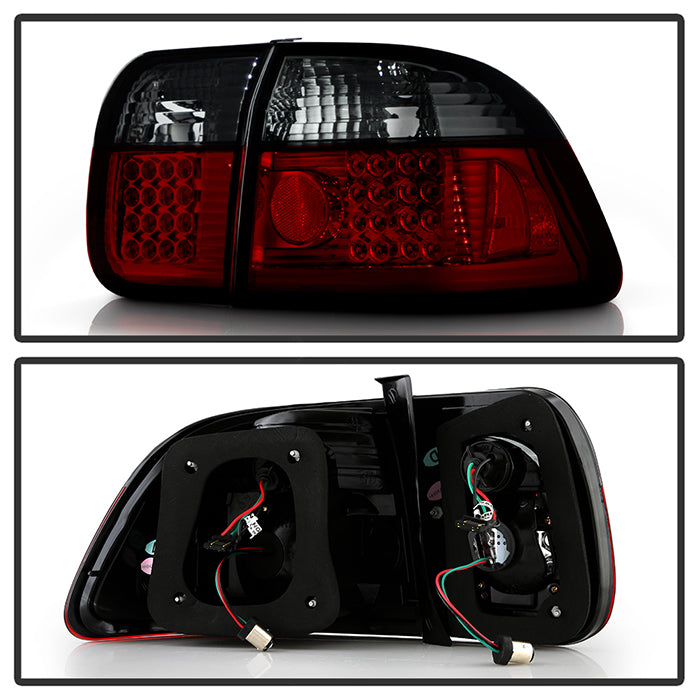 Spyder Honda Civic 96-98 4Dr LED Tail Lights Red Smoke ALT-YD-HC96-4D-LED-RS 5005038