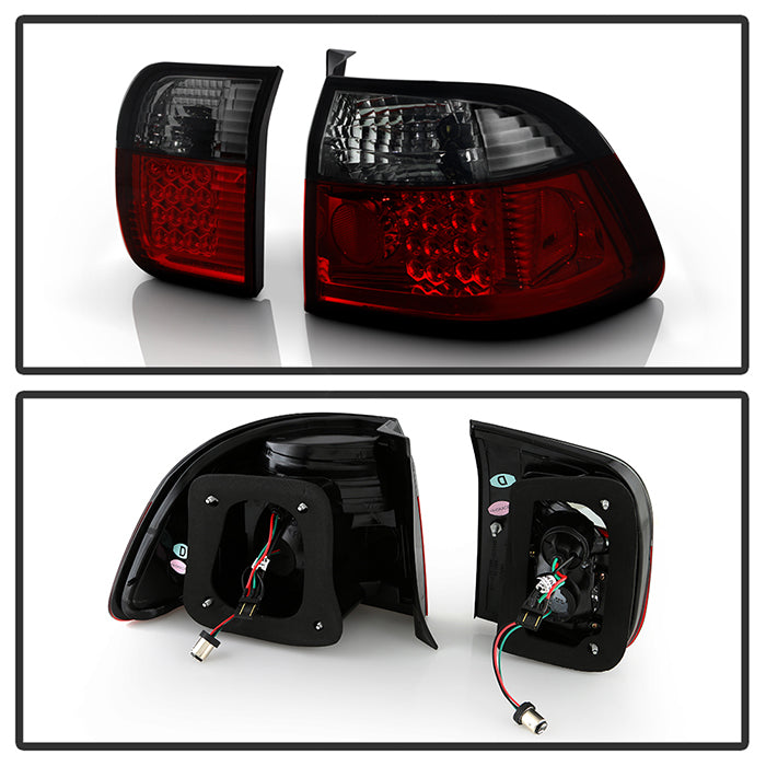 Spyder Honda Civic 96-98 4Dr LED Tail Lights Red Smoke ALT-YD-HC96-4D-LED-RS 5005038