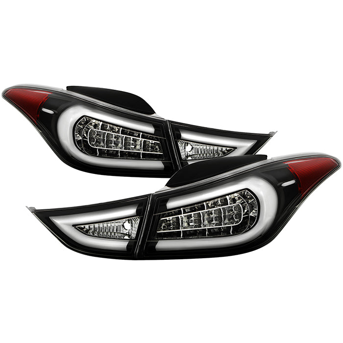 Spyder Hyundai Elantra 11-13 Light Bar LED Tail Lights Black ALT-YD-HYELAN11-LED-BK 5072788
