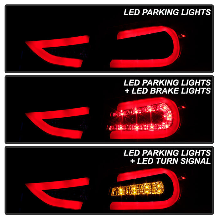 Spyder Hyundai Elantra 11-13 Light Bar LED Tail Lights Black ALT-YD-HYELAN11-LED-BK 5072788