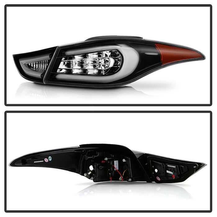 Spyder Hyundai Elantra 11-13 Light Bar LED Tail Lights Black ALT-YD-HYELAN11-LED-BK 5072788