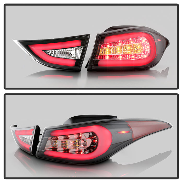 Spyder Hyundai Elantra 11-13 Light Bar LED Tail Lights Black ALT-YD-HYELAN11-LED-BK 5072788