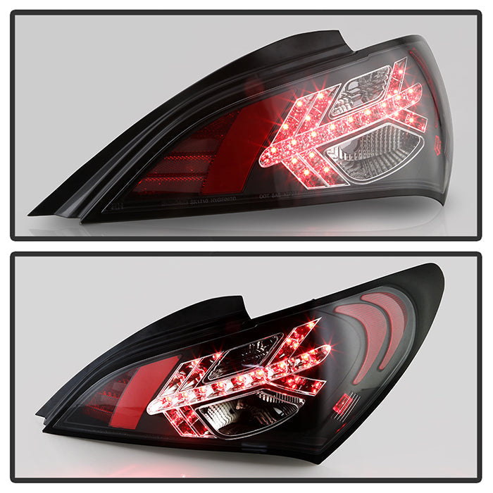 Spyder Hyundai Genesis 10-12 2Dr LED Tail Lights Black ALT-YD-HYGEN09-LED-BK 5034304