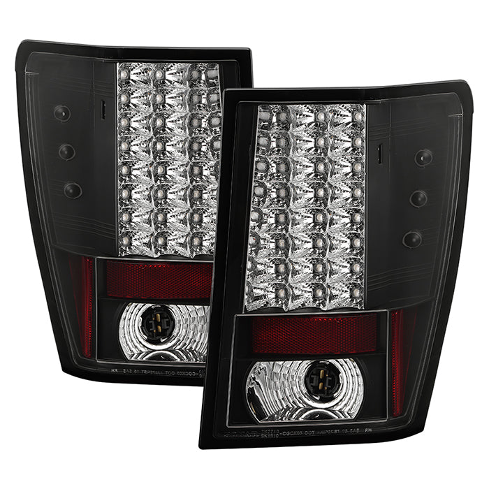Spyder Jeep Grand Cherokee 05-06 LED Tail Lights Black ALT-YD-JGC05-LED-BK 5005526