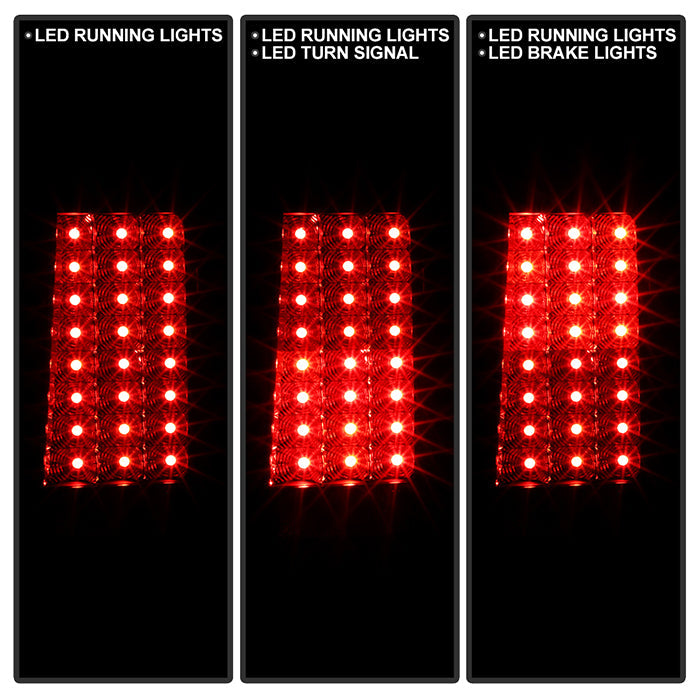 Spyder Jeep Grand Cherokee 05-06 LED Tail Lights Black ALT-YD-JGC05-LED-BK 5005526