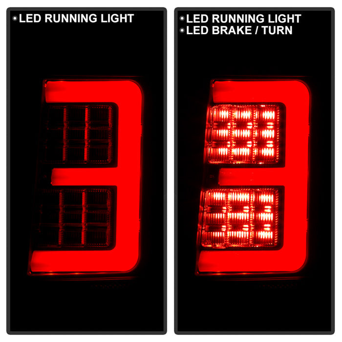 Spyder 07-10 Jeep Grand Cherokee Light Bar LED Tail Lights - Black Smoke ALT-YD-JGC07V2-LB-BSM 5086662