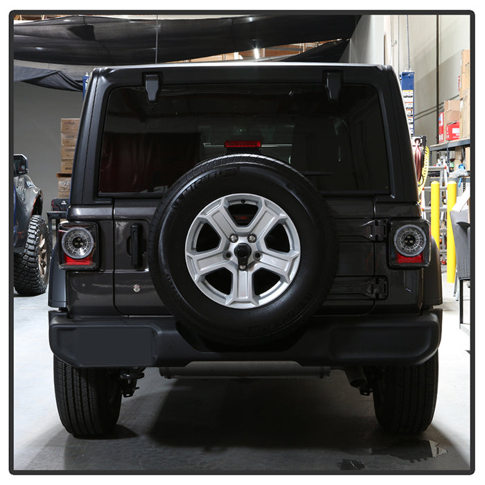 Spyder 19-20 Jeep Wrangler - Full LED Tail Lights - Seq Turn Signal - Black ALT-YD-JW19-SEQ-BK 5086174