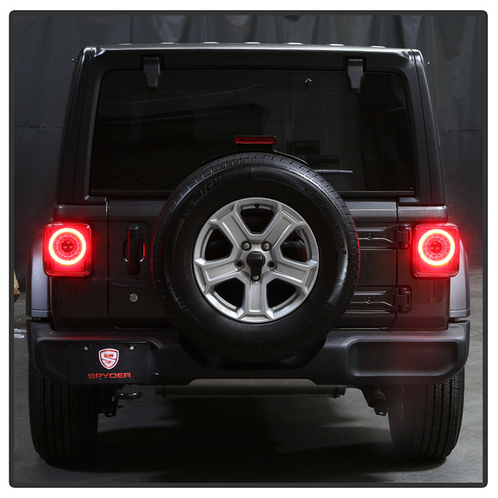 Spyder 19-20 Jeep Wrangler - Full LED Tail Lights - Seq Turn Signal - Black ALT-YD-JW19-SEQ-BK 5086174