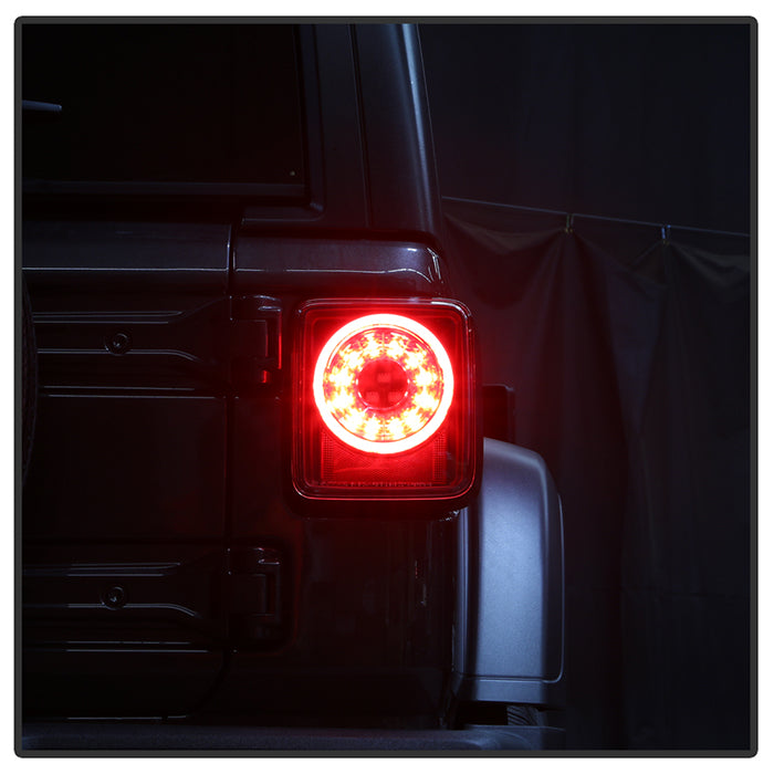 Spyder 19-20 Jeep Wrangler - Full LED Tail Lights - Seq Turn Signal - Black ALT-YD-JW19-SEQ-BK 5086174