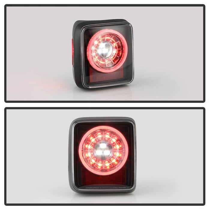 Spyder 19-20 Jeep Wrangler - Full LED Tail Lights - Seq Turn Signal - Black ALT-YD-JW19-SEQ-BK 5086174