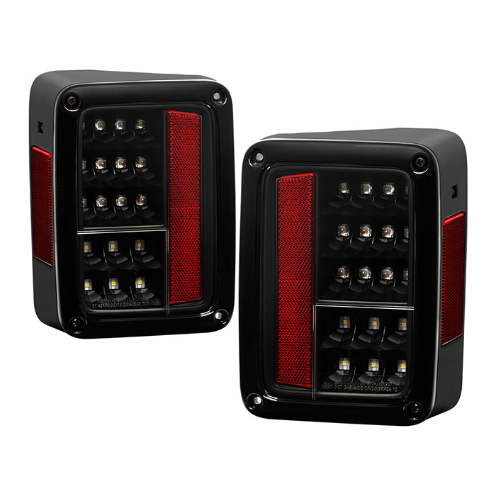 Spyder Jeep Wrangler 07-15 LED Tail Lights Black ALT-YD-JWA07-LED-BK 5070395