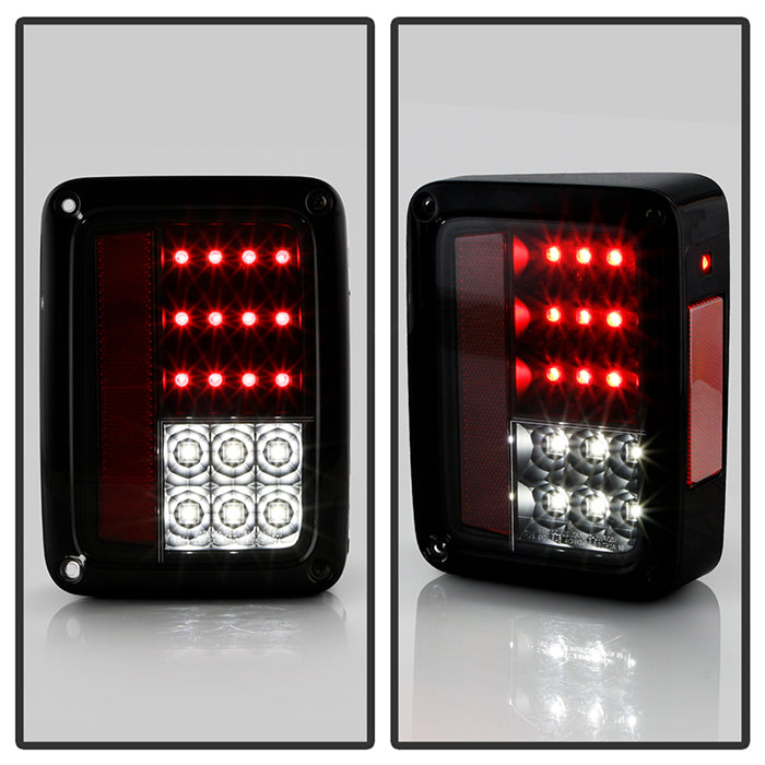 Spyder Jeep Wrangler 07-15 LED Tail Lights Black ALT-YD-JWA07-LED-BK 5070395