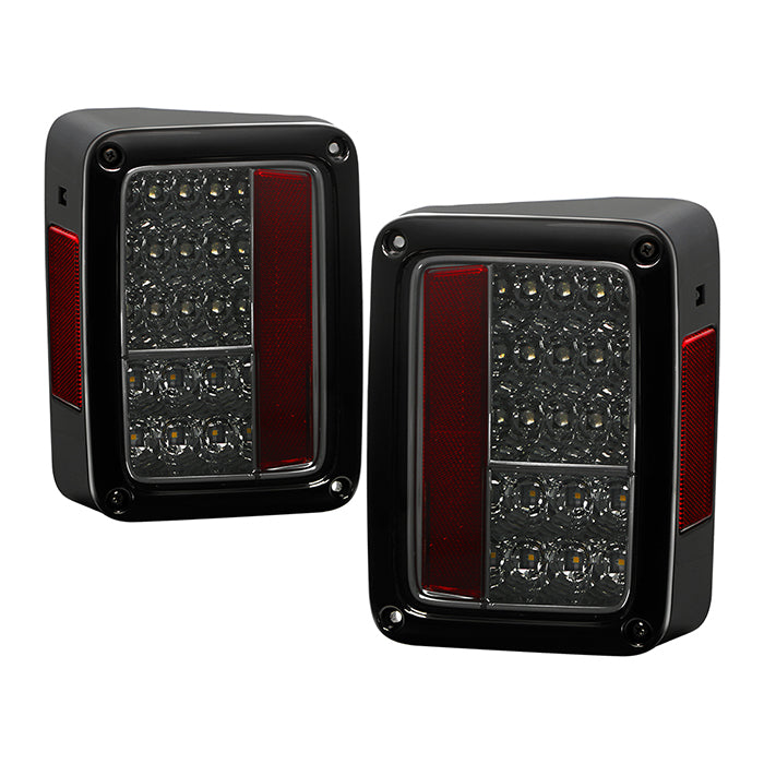Spyder Jeep Wrangler 07-15 LED Tail Lights Smoke ALT-YD-JWA07-LED-SM 5070418