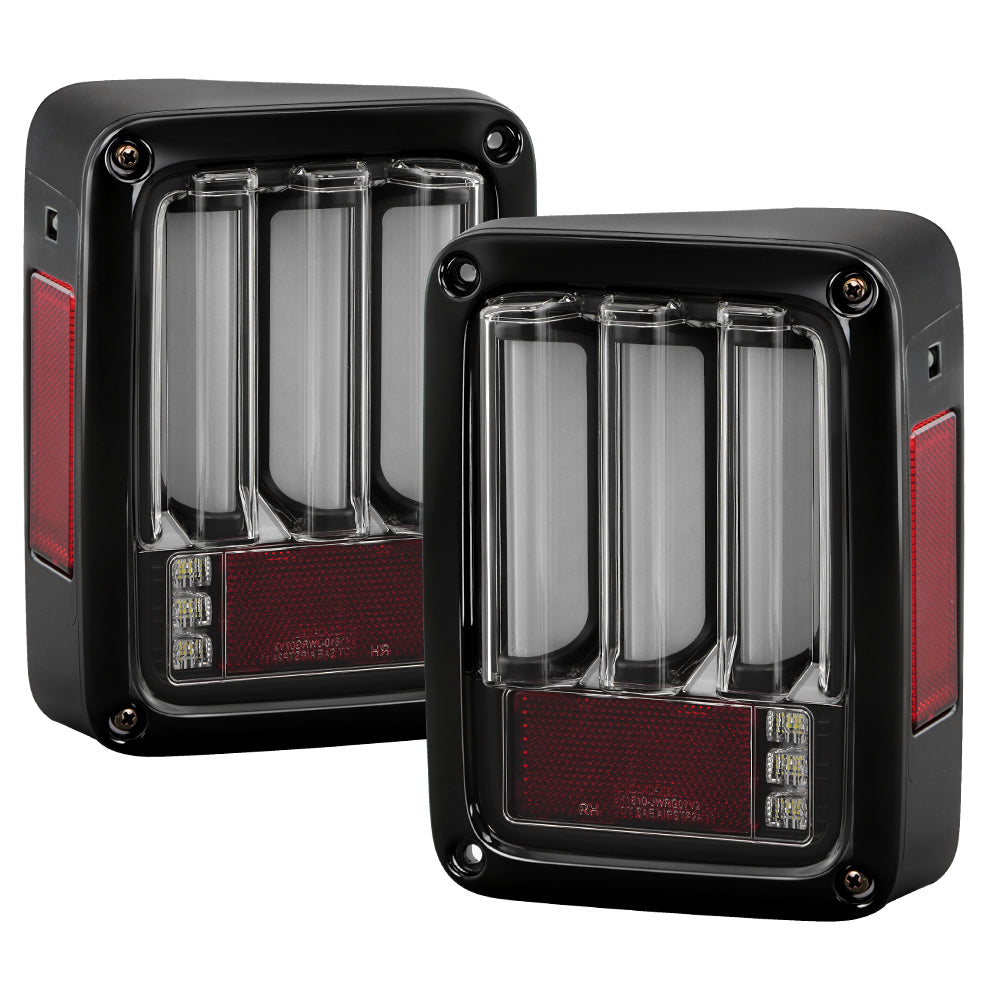 Spyder 07-16 Jeep Wrangler Version 2 Light Bar LED Tail Lights - Black (ALT-YD-JWA07V2-LBLED-BK) 5084774