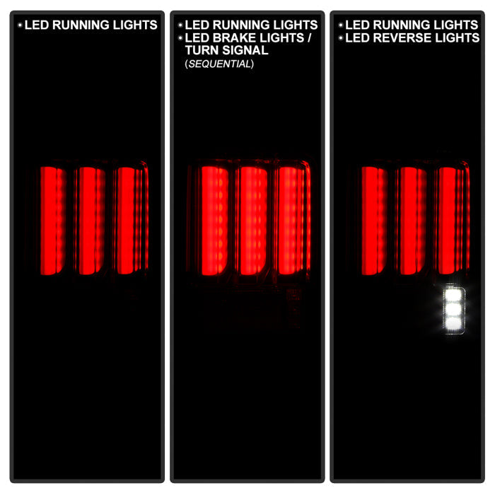 Spyder 07-16 Jeep Wrangler Version 2 Light Bar LED Tail Lights - Black (ALT-YD-JWA07V2-LBLED-BK) 5084774