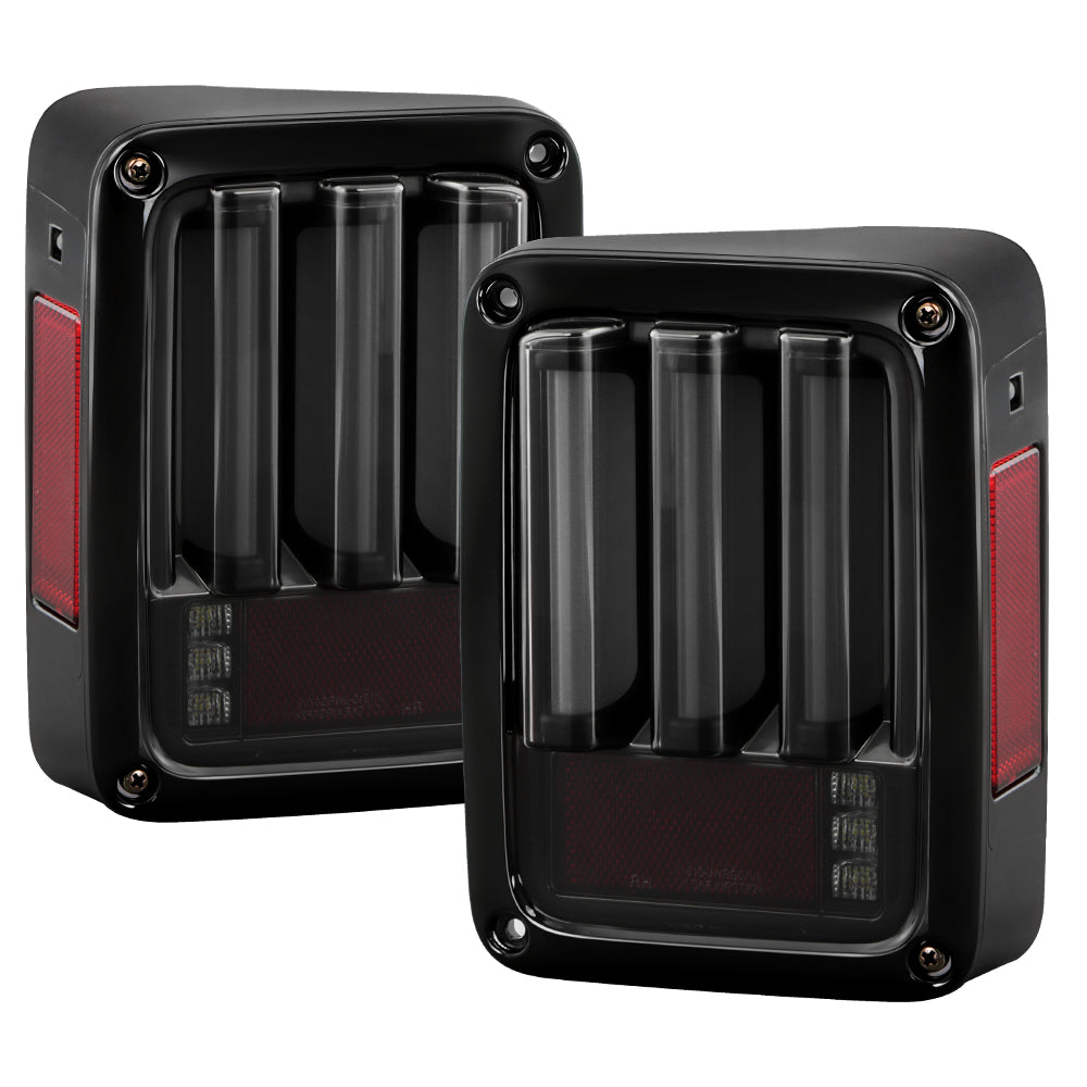 Spyder 07-16 Jeep Wrangler Verison 2 Light Bar LED Tail Lights - Smoke (ALT-YD-JWA07V2-LBLED-BSM) 5084781