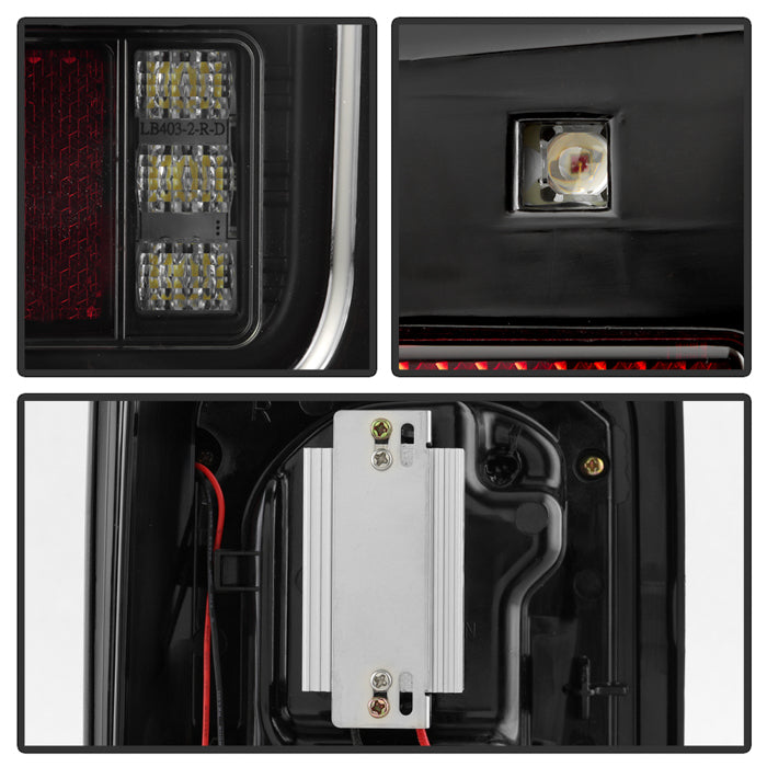Spyder 07-16 Jeep Wrangler Verison 2 Light Bar LED Tail Lights - Smoke (ALT-YD-JWA07V2-LBLED-BSM) 5084781