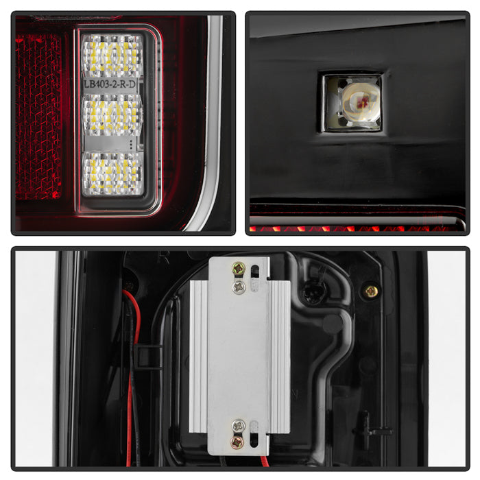 Spyder 07-16 Jeep Wrangler Version 2 Light Bar LED Tail Lights - Red Clear (ALT-YD-JWA07V2-LBLED-RC) 5084798