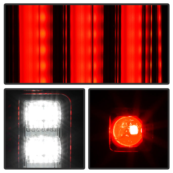 Spyder 07-16 Jeep Wrangler Version 2 Light Bar LED Tail Lights - Red Clear (ALT-YD-JWA07V2-LBLED-RC) 5084798