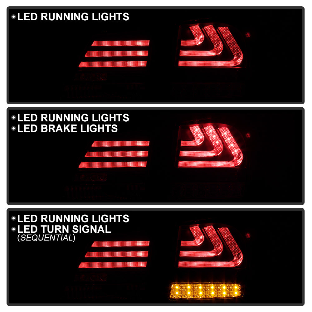 Spyder 07-11 Lexus GS 350 LED Tail Lights Black ALT-YD-LGS06-LED-BK 5082596