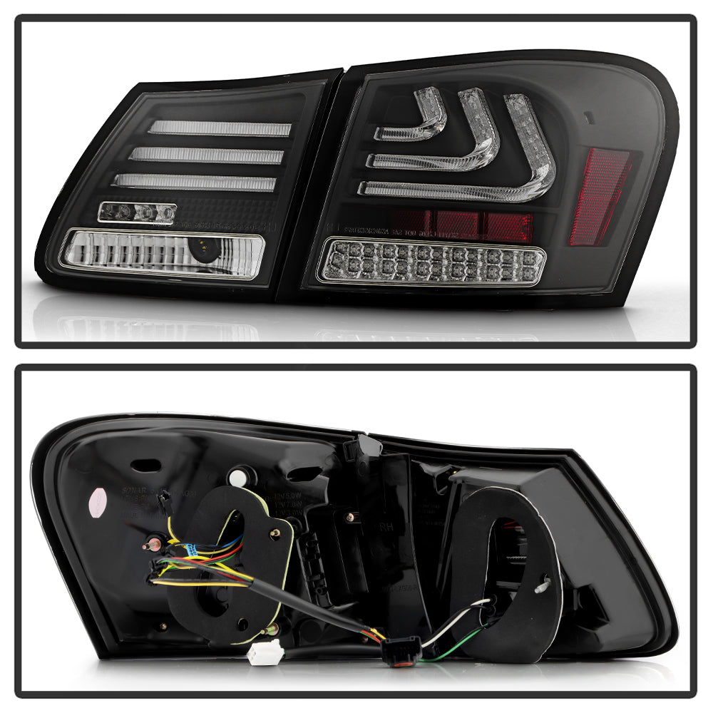 Spyder 07-11 Lexus GS 350 LED Tail Lights Black ALT-YD-LGS06-LED-BK 5082596