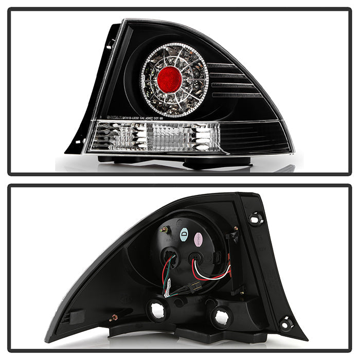 Spyder Lexus IS 300 01-05 LED Tail Lights Black ALT-YD-LIS300-LED-BK 5005809
