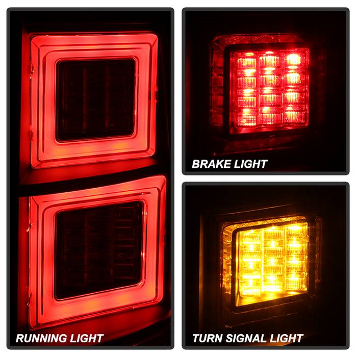Spyder Land Rover Discovery LR4 10-14 Light Bar LED Tail Lights Black ALT-YD-LRDLR410-LBLED-BK 5080936