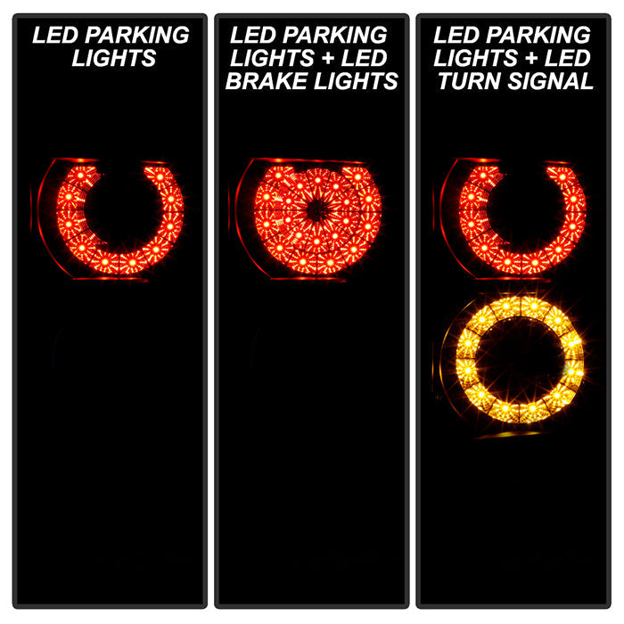 Spyder Land Rover Range Rover HSE 03-05 LED Tail Lights Black ALT-YD-LRRRH03-LED-BK 5070111