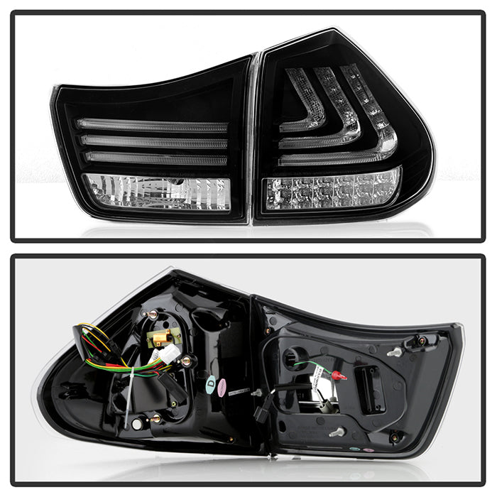 Spyder Lexus RX330/RX350 04-09 LED Tail Lights Black ALT-YD-LRX04-LED-BK 5080837