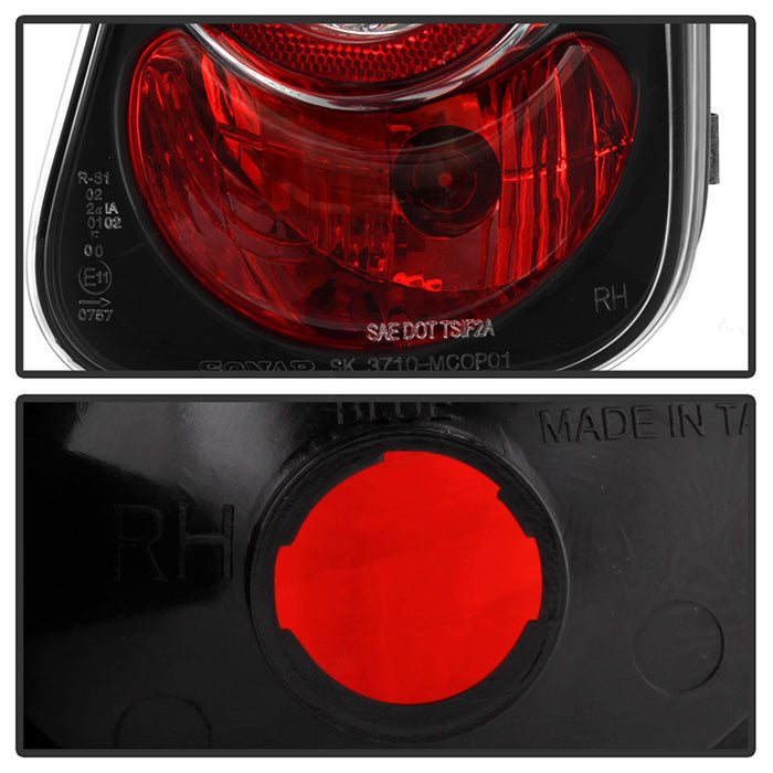 Spyder Mini Cooper 02-06/Cooper Convertibles 05-08 Euro Style Tail Lights Black ALT-YD-MC02-BK 5006240