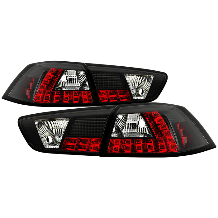 Spyder Mitsubishi Lancer/Evolution X 08-14 LED Tail Lights Blk ALT-YD-MITEVO1008-LED-BK 5030375