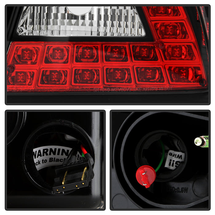 Spyder Mitsubishi Lancer/Evolution X 08-14 LED Tail Lights Blk ALT-YD-MITEVO1008-LED-BK 5030375