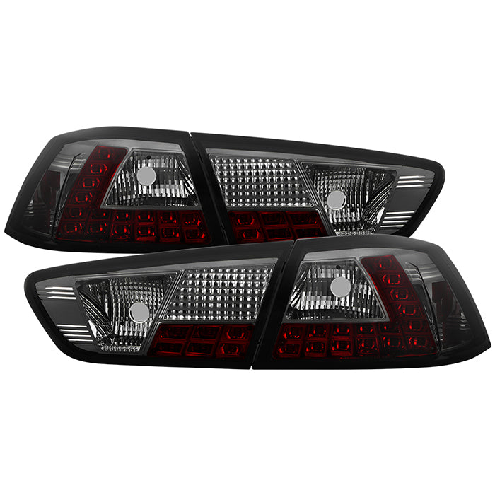 Spyder Mitsubishi Lancer/Evolution X 08-14 LED Tail Lights Smke ALT-YD-MITEVO1008-LED-SM 5030399