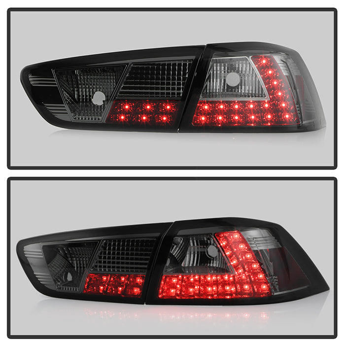 Spyder Mitsubishi Lancer/Evolution X 08-14 LED Tail Lights Smke ALT-YD-MITEVO1008-LED-SM 5030399