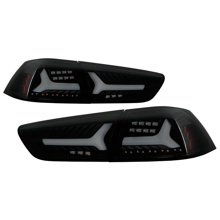 Spyder Mitsubishi Lancer/Evolution X 08-14 V2 LED Tail Lights - Black Smoke ALT-YD-ML08V2-SEQ-BSM 5088147