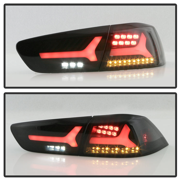 Spyder Mitsubishi Lancer/Evolution X 08-14 V2 LED Tail Lights - Black Smoke ALT-YD-ML08V2-SEQ-BSM 5088147