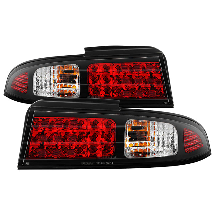 Spyder Nissan 240SX 95-98 LED Tail Lights Black ALT-YD-N240SX95-LED-BK 5006622