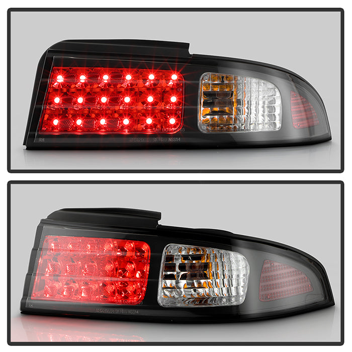 Spyder Nissan 240SX 95-98 LED Tail Lights Black ALT-YD-N240SX95-LED-BK 5006622