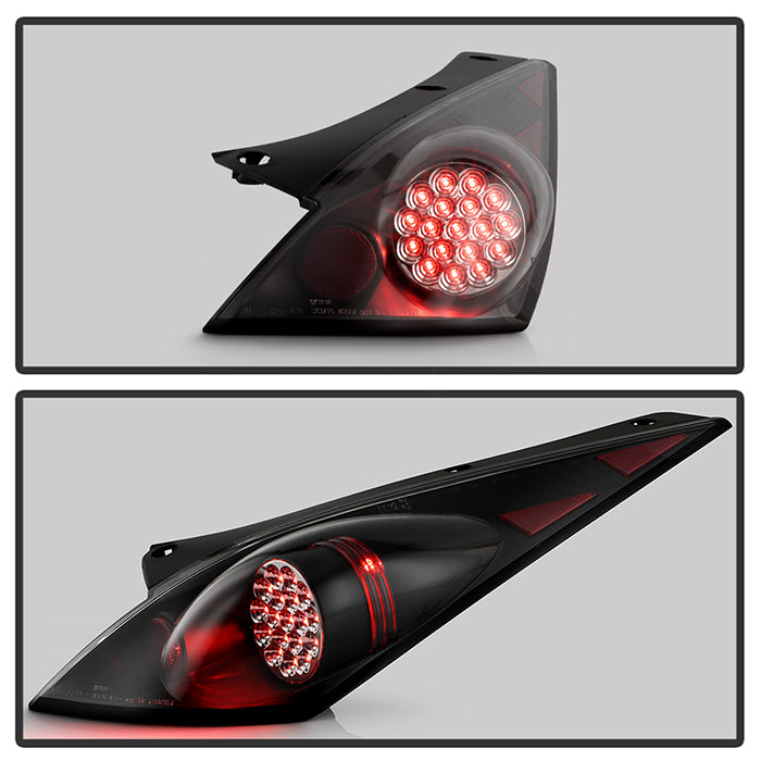 Spyder Nissan 350Z 03-05 LED Tail Lights Black ALT-YD-N350Z02-LED-BK 5006714
