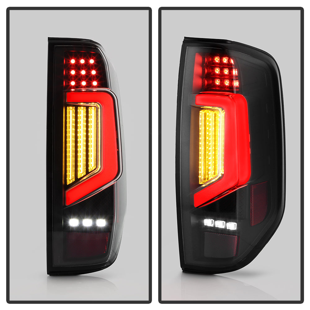 SPYDER 05-21 Nissan Frontier Clear Light Bar LED Tail Lights - Black (ALT-YD-NF05AP-GR-LED-BK) 5089137