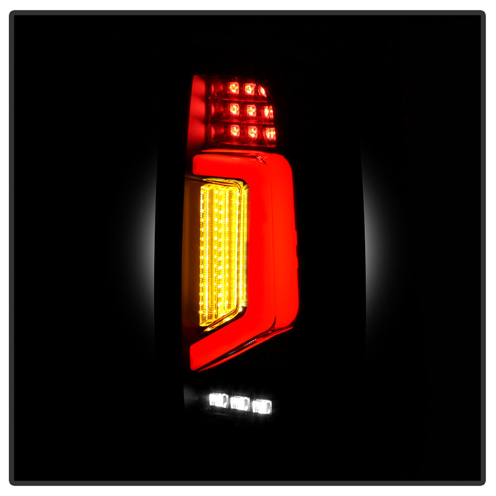 SPYDER 05-21 Nissan Frontier Clear Light Bar LED Tail Lights - Black (ALT-YD-NF05AP-GR-LED-BK) 5089137