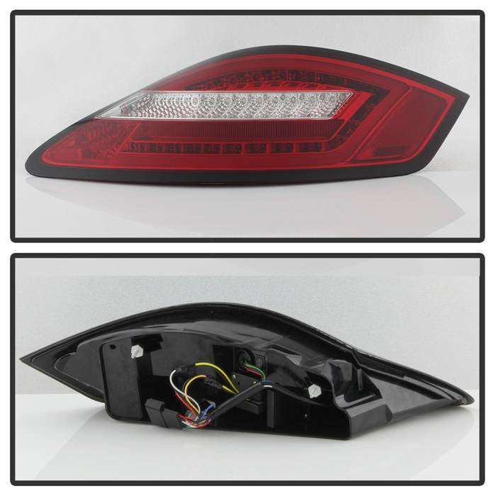 Spyder Porsche 987 Cayman 06-08 / Boxster 05-08 LED Tail Lights - Red Clear ALT-YD-P98705-LED-RC 5083173