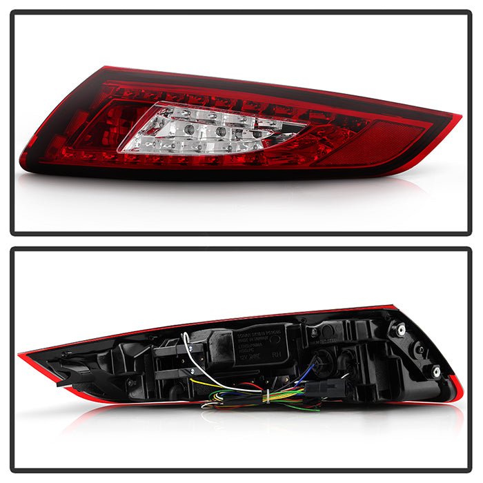 Spyder Porsche 997 05-08 LED Tail Lights Red Clear ALT-YD-P99705-LED-RC 5037978