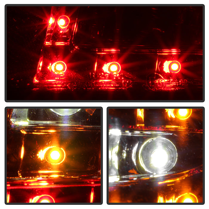 Spyder Porsche 997 05-08 LED Tail Lights Red Clear ALT-YD-P99705-LED-RC 5037978
